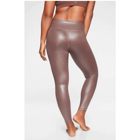 Athleta Elation Shimmer Tight  Medium Cinnamon Color - Picture 1 of 12